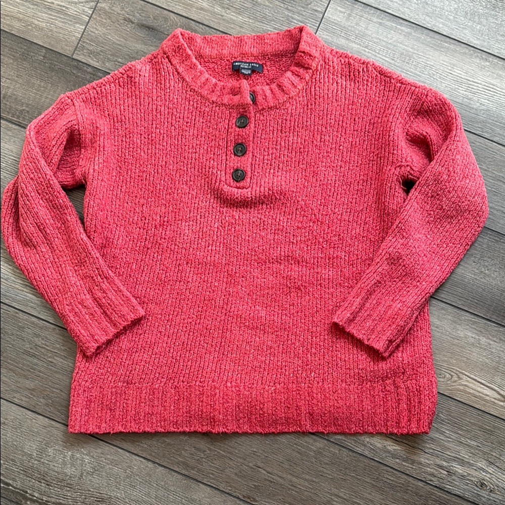 American Eagle Outfitters Red Crew Neck Sweater Jegging Fit size XS